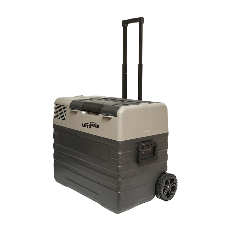 Frigorifero da auto con compressore e ruote tipo trolley 52L 12-24-220V 60W