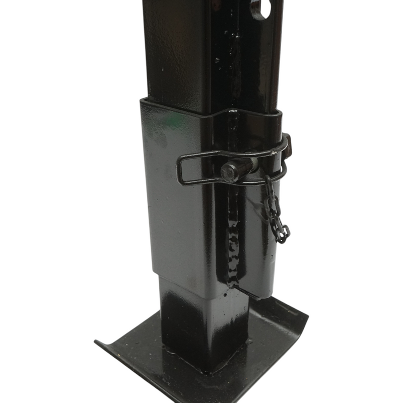 Piede di supporto regolabile per rimorchio con manovella (50 cm), montaggio laterale, tubo da 60 mm, carico massimo 6000 kg.