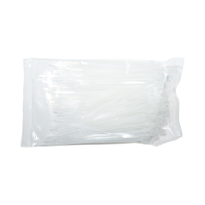 Fascette stringicavo in plastica bianca, 2,5 × 100 mm, 100 pezzi/set Longroad