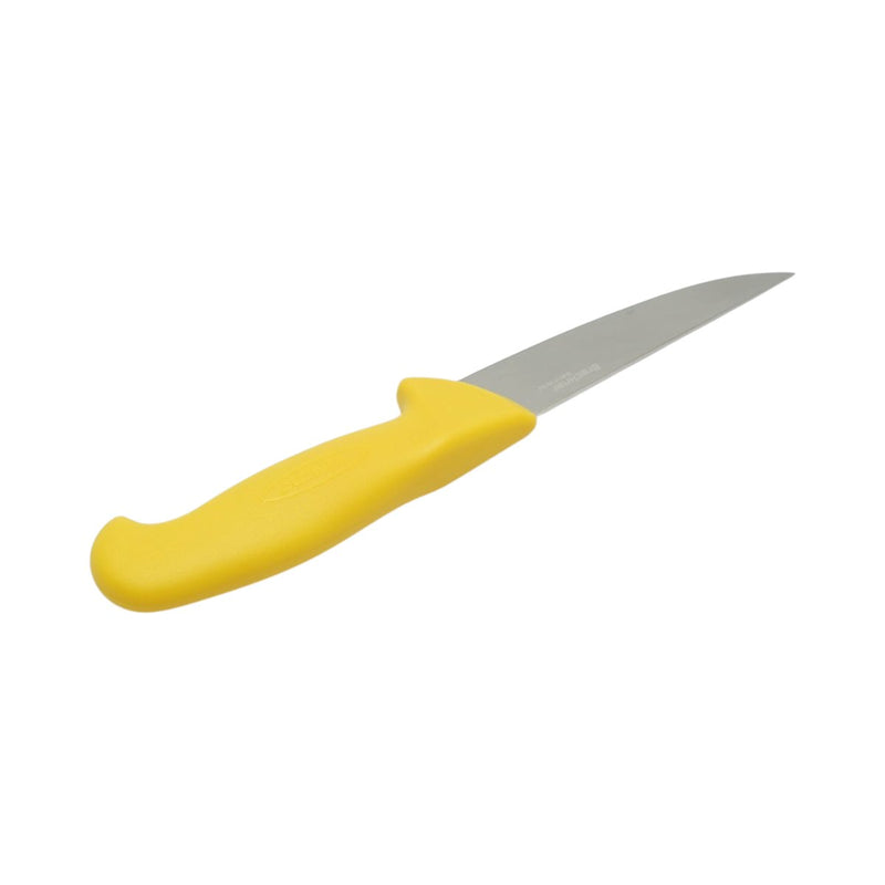 Coltello professionale da macelleria e macellazione da 15 cm, lama in acciaio 5Cr15MoV, manico in nylon giallo. Breckner Germany
