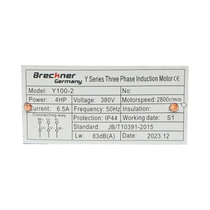 Motore elettrico trifase 3KW, 380V, IP44