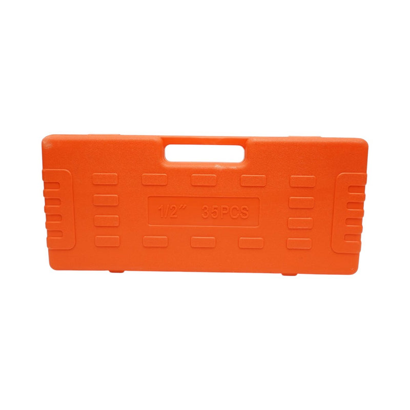 Set di 35 bussole a impatto da 1/2" in acciaio al cromo-molibdeno (standard 8–32 mm e lunghe 10–32 mm) Breckner Germany
