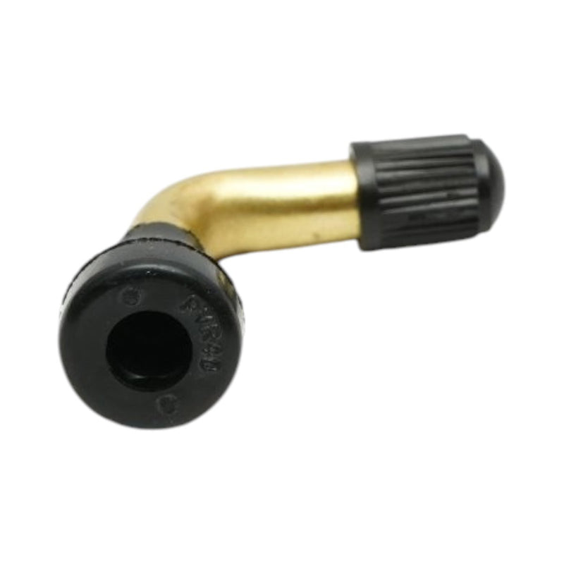 Valvola in alluminio a 90 gradi (PVR40) per cerchi tubeless di moto, scooter e monopattini elettrici.