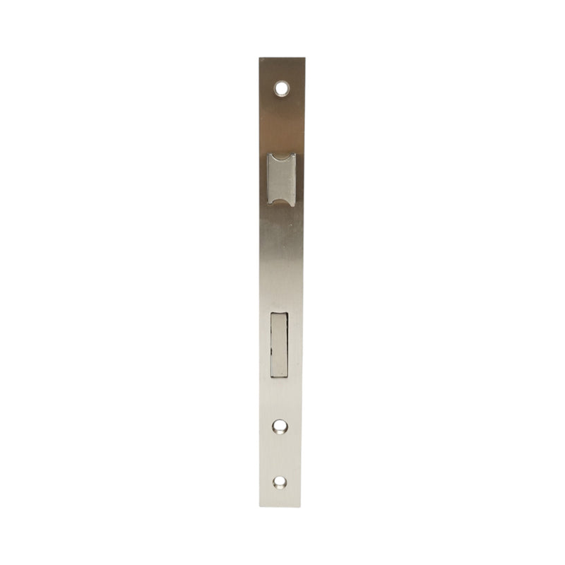 Serratura da infilare con scrocco, scatola 48x174 mm, frontale 23x240 mm, finitura nichel satinato, viti incluse