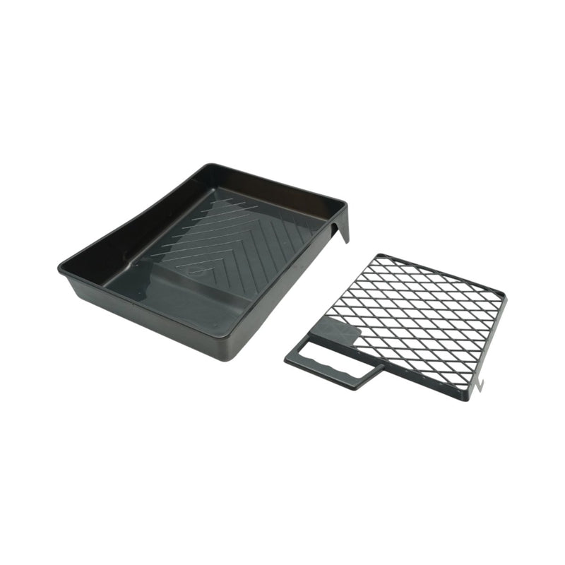 Set per tinteggiatura e decorazione: rulli in poliestere da 10 cm e 25 cm, 4 pennelli, spatola, miscelatore, vaschetta per vernice, griglia di sgocciolamento, telo protettivo, cutter (15 pezzi).Breckner Germany