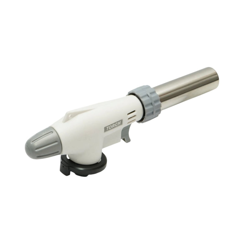 Testina per cannello a gas Master Torch, rotazione a 360 gradi, accensione piezoelettrica, fiamma regolabile fino a 1300°C.