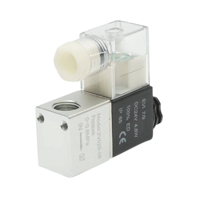 Elettrovalvola pneumatica a 1 via, attacco 1/4", 24 V CC, IP65