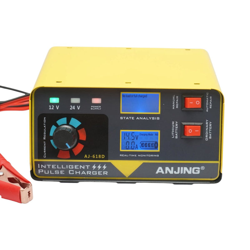 Caricabatterie digitale intelligente (12V/24V, 260W, 20A) per batterie agli ioni di litio, piombo-acido, AGM, WET e SLA; dotato di funzione di riparazione intelligente e molteplici sistemi di protezione.