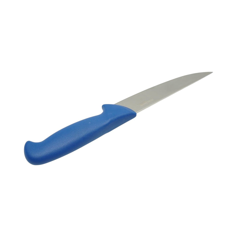 Coltello professionale da macelleria e macellazione (lama da 15 cm), lama in acciaio 5Cr15MoV, manico in nylon blu Breckner Germany