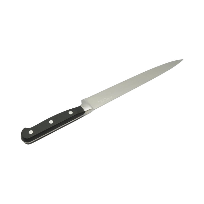 Coltello professionale per affettare da 25 cm, lama in acciaio 5Cr15MoV, manico in ABS nero Breckner Germany