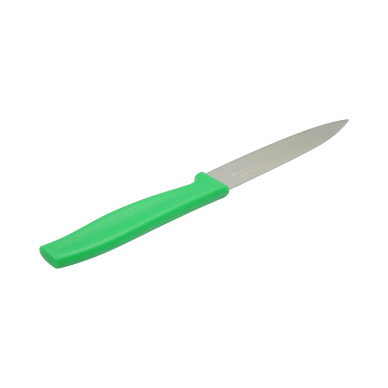 Coltello da pelatura 10 cm, lama in acciaio 5Cr15MoV, manico in PP verde. Breckner Germany