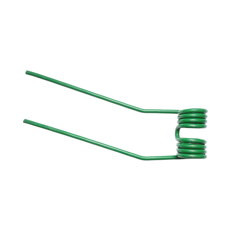Dente elastico destro per rastrello raccoglifieno 105 × 370 × 9 mm, verde (Fella).