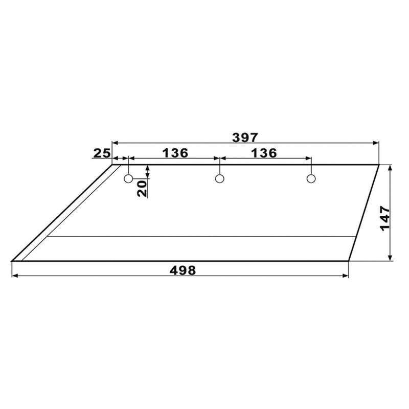 Coltro destro Lemken da 20", codice OEM 3352034