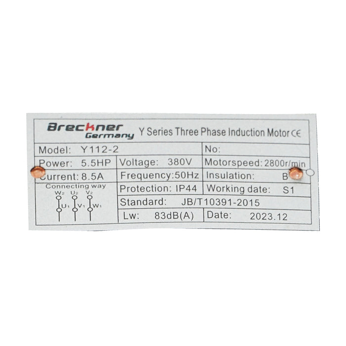 Motore elettrico trifase 4KW, 380V, IP44