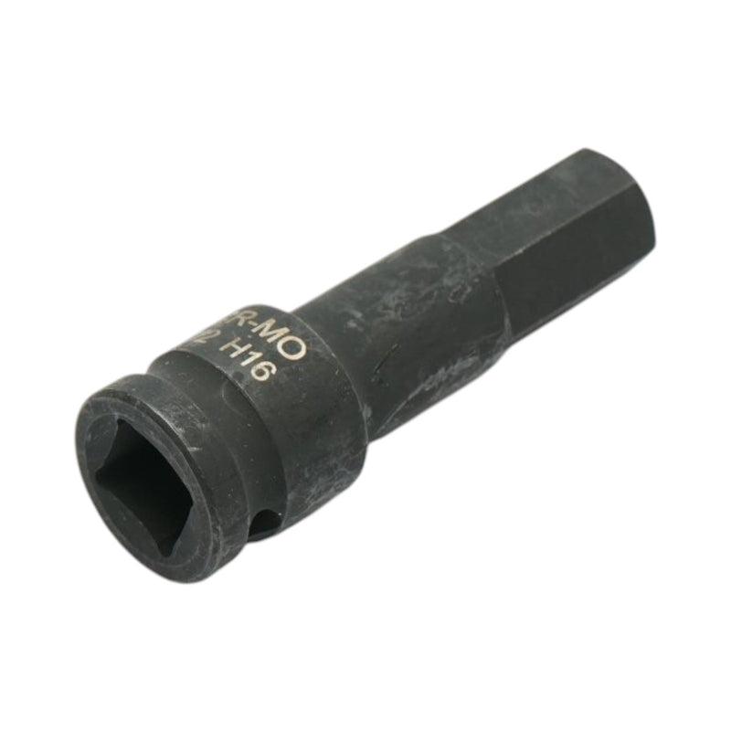 Bussola a impatto con attacco quadro da 1/2" e inserto esagonale H16, 78 mm, Cr-Mo Breckner Germany