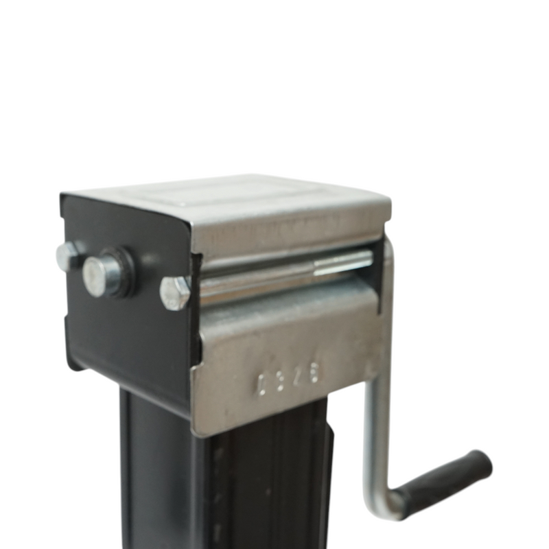 Piede di supporto regolabile per rimorchio con manovella, 57 cm, montaggio laterale, carico massimo 8.000 kg