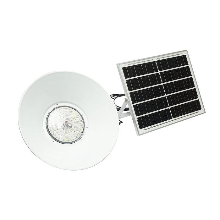 Lampada LED 100W, 6500K con pannello solare policristallino da 16W, batteria LifePO4 3,2V/15Ah e telecomando IP65