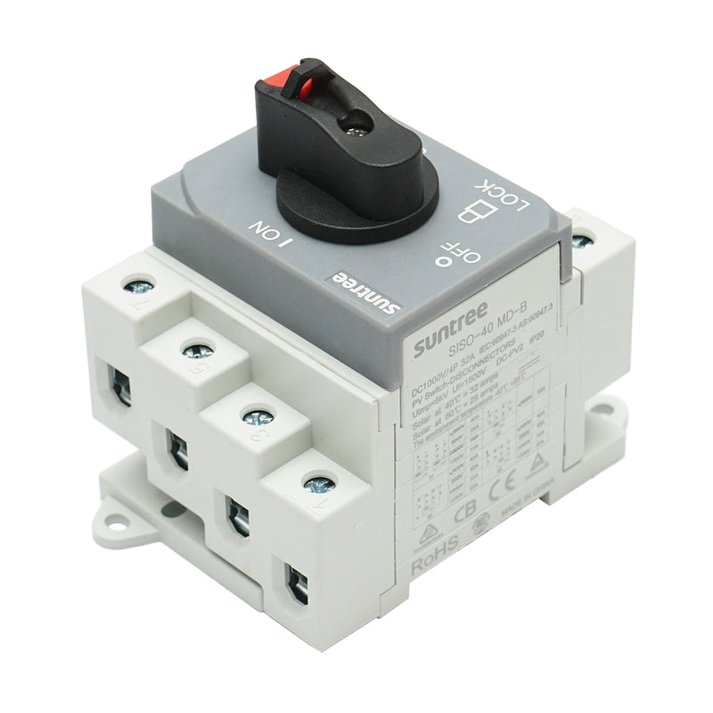 Interruttore di carico, interruttore on/off per impianti fotovoltaici 4P, 32A, 1500kV Suntree