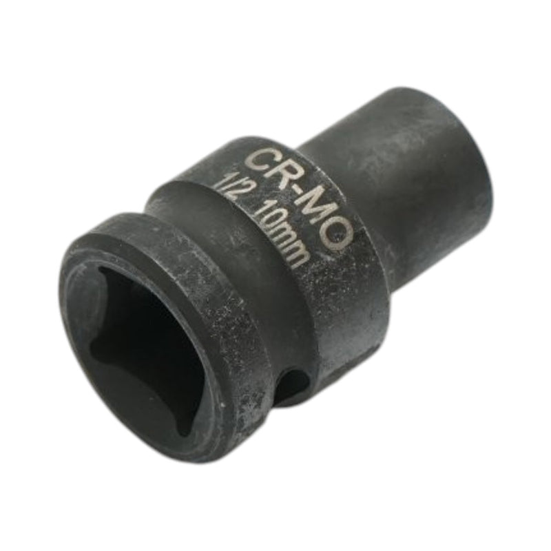 Bussola a impatto da 10 mm, lunghezza 38 mm, attacco quadro da 1/2", acciaio al cromo-molibdeno (Cr-Mo) Breckner Germany