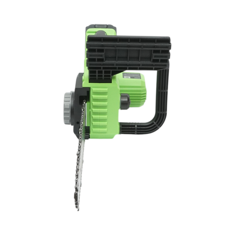 Motosega elettrica professionale con due batterie agli ioni di litio da 20 V e 4 Ah, motore brushless, display digitale a LED e barra da 12 pollici (300 mm). Breckner Germany