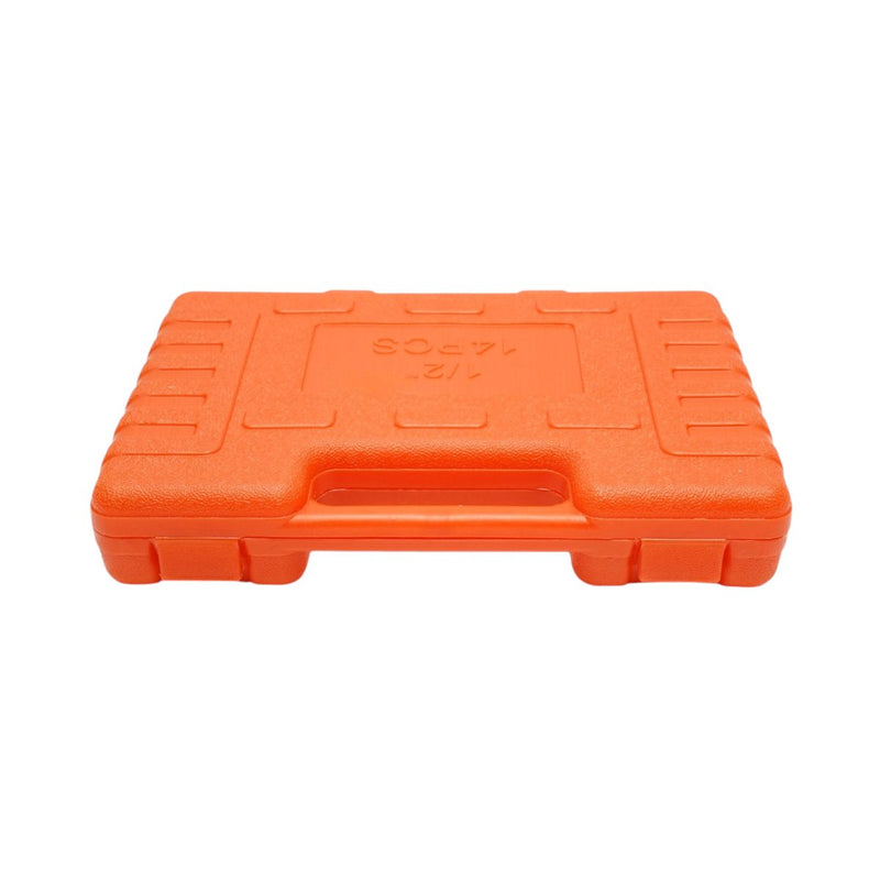 Set di 14 bussole lunghe (8–24 mm) con cricchetto da 1/2" (Cr-V) Breckner Germany
