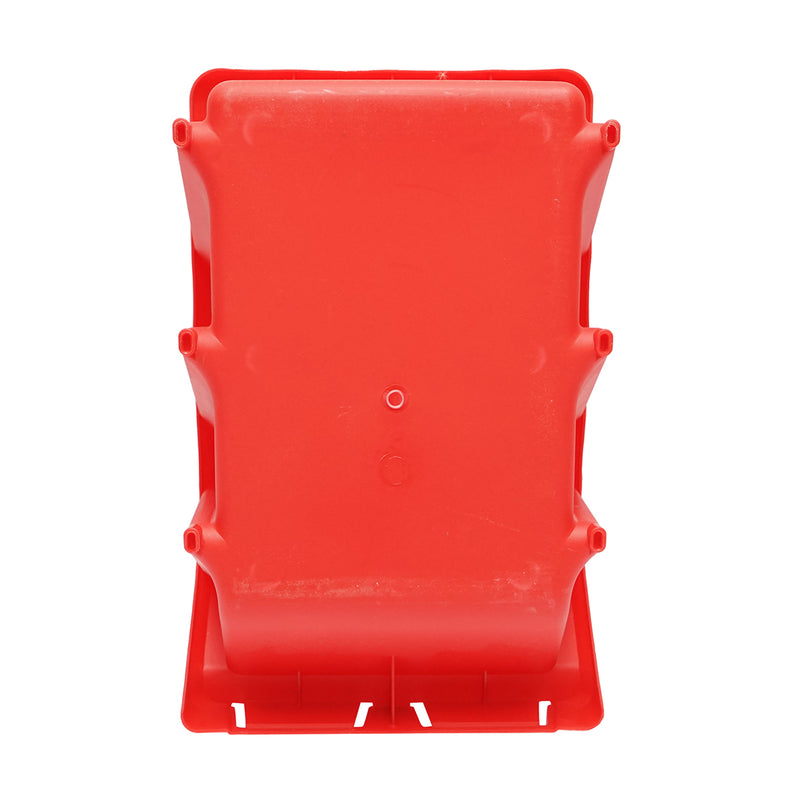 Scatola portaoggetti in plastica rossa, dimensioni 420x265x175 mm