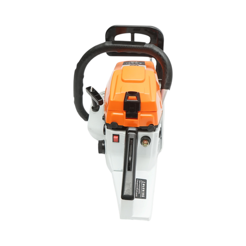 Motosega a scoppio professionale THOR a 2 tempi, 58 cc, 3,3 CV, 8500 giri/min, barra da 18 pollici (450 mm)