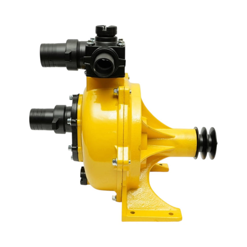 Pompa centrifuga autoadescante per acqua con doppia puleggia, 4 kW, 2 pollici, portata 30 m³/h, profondità di aspirazione 5 m, prevalenza 56 m, per irrigazione.