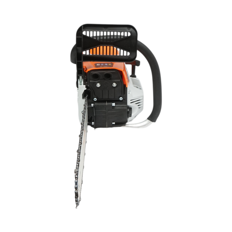 Motosega a scoppio professionale THOR a 2 tempi, 58 cc, 3,3 CV, 8500 giri/min, barra da 18 pollici (450 mm)