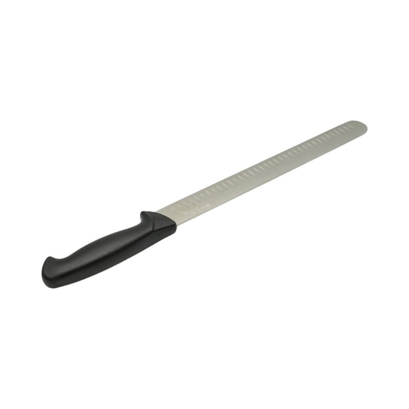 Coltello professionale da 30 cm per affettare il brisket, lama alveolata in acciaio 5Cr15MoV, manico in PP nero Breckner Germany