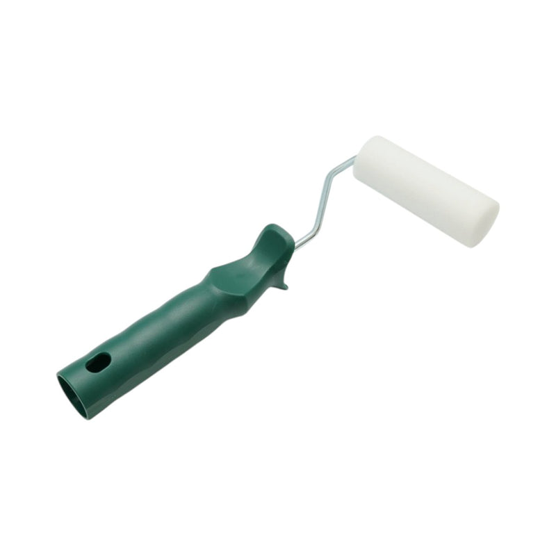 Set di mini rulli per verniciatura: 3 rulli in spugna (10 cm), manico in PP, vaschetta per vernice e rivestimento per vaschetta (set da 6 pezzi) Breckner Germany