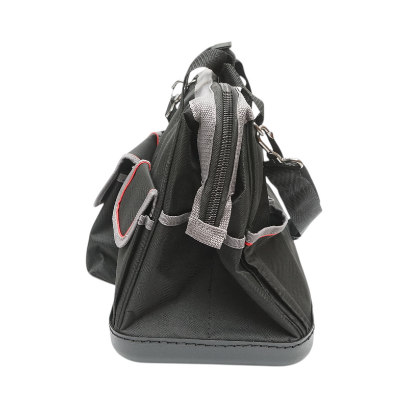 Borsa portautensili multifunzione con 15 tasche, tracolla, fondo in plastica e materiale tessile (31x17x28 cm) Breckner Germany