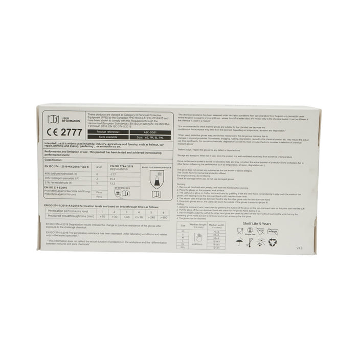 Guanti in nitrile blu senza polvere con texture antiscivolo sulle dita, taglia L 100 pezzi/scatola