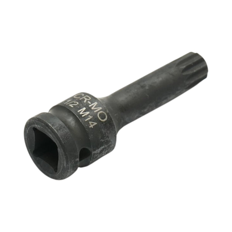 Bussola a inserto XZN (Spline) per avvitatori a impulsi M14, 78 mm, attacco quadro 1/2", Cr-Mo Breckner Germany