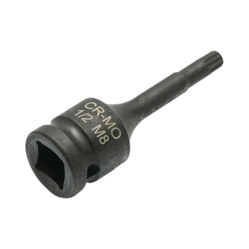 Bussola con inserto Spline M8 per avvitatori a impulsi, 78 mm, attacco quadro da 1/2", Cr-Mo Breckner Germany