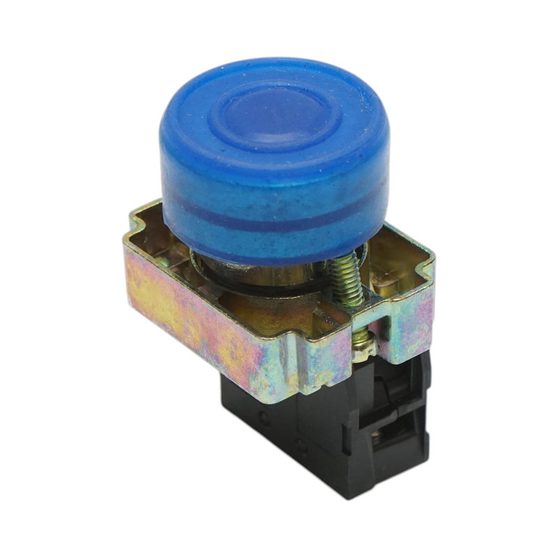 Pulsante di comando blu con coperchio protettivo 1NO, 400V/10A, LAY5, IP65 Breckner Germany
