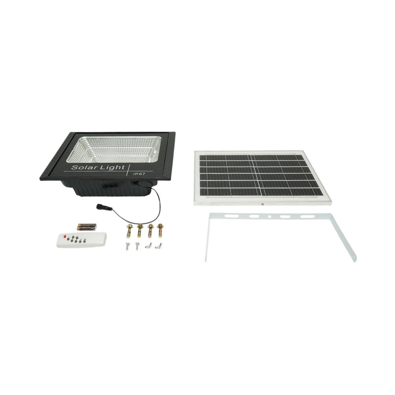 Faro LED da 200 W, 6500 K, con pannello solare da 12 W, batteria LiFePO4 da 8000 mAh e telecomando (IP67) Breckner Germany