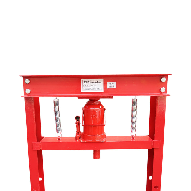 Pressa idraulica 32T, apertura regolabile 50-1050mm, corsa pistone 0-140mm