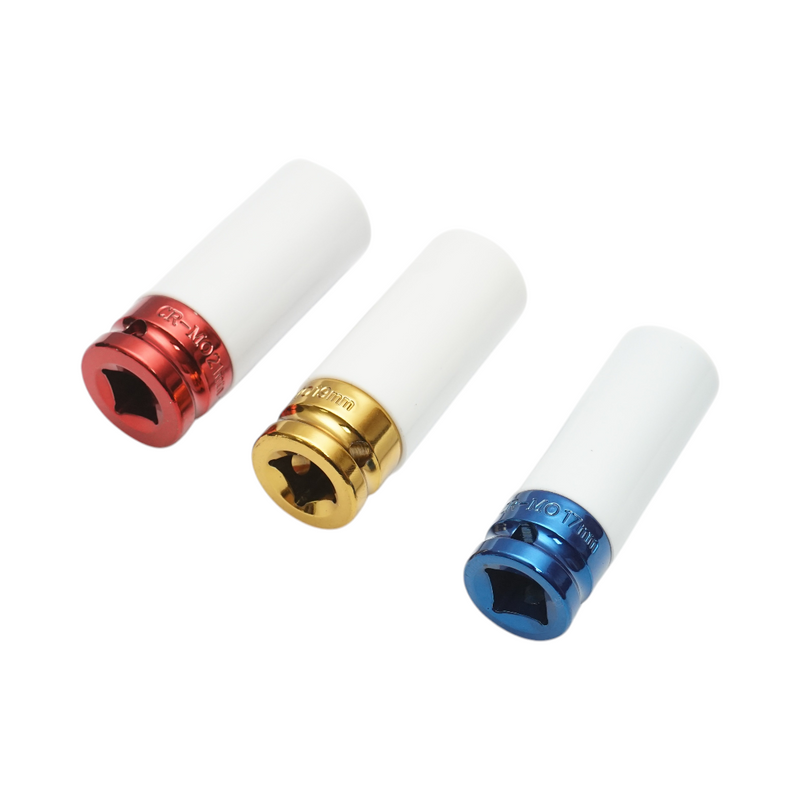 Set di chiavi a bussola a impatto con protezione da 17 mm, 19 mm, 21 mm, quadrate da 1/2 pollice Breckner Germany