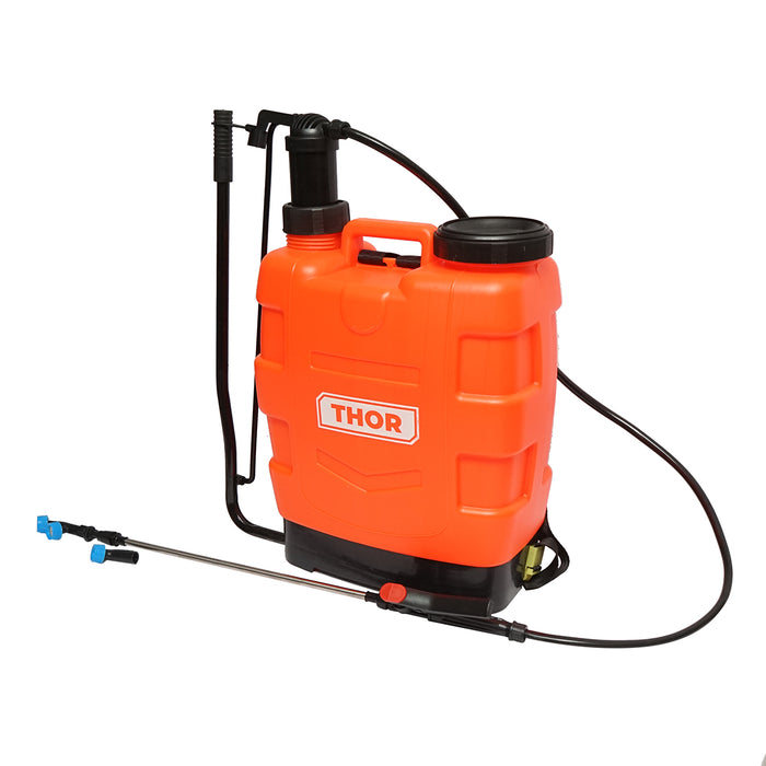 Pompa di spruzzatura, vermorel manuale con serbatoio da 20L, 2 ugelli intercambiabili THOR.