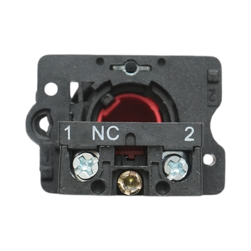 Pulsante di arresto (STOP) rosso convesso, ritorno a molla, 1NC, 400 V/10 A LAY5 Breckner Germany