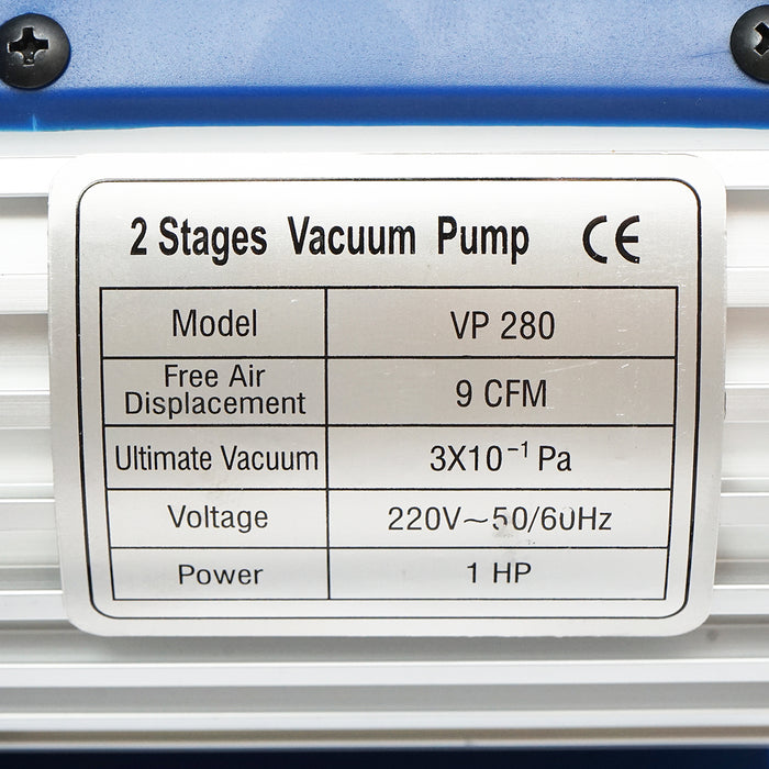 Pompa per vuoto, vuoto 220V, 1 HP per impianti di refrigerazione 226 l/min
