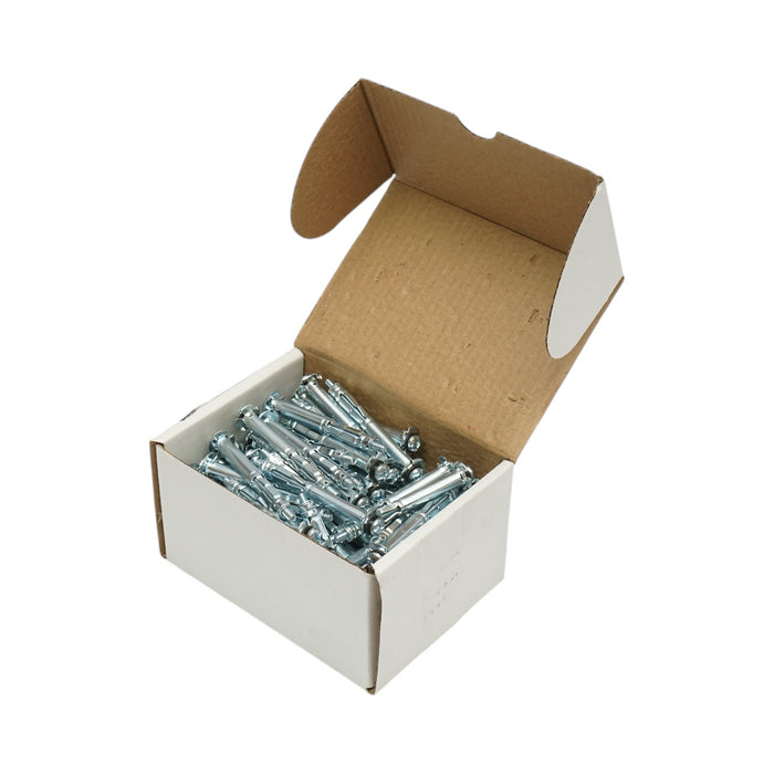 Tassello metallico per cartongesso tipo Molly 4x59mm in acciaio zincato, testa a croce 100 pz/scatola