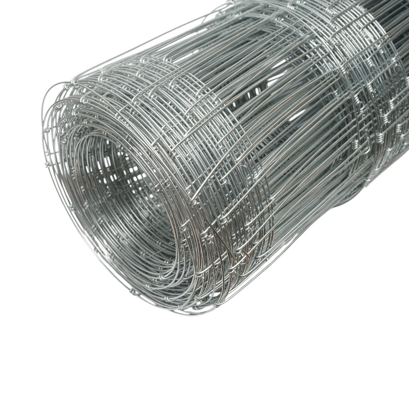 Rotolo di rete metallica zincata a maglia annodata, 120 cm x 50 m, filo di 2 mm di diametro, per recinzioni