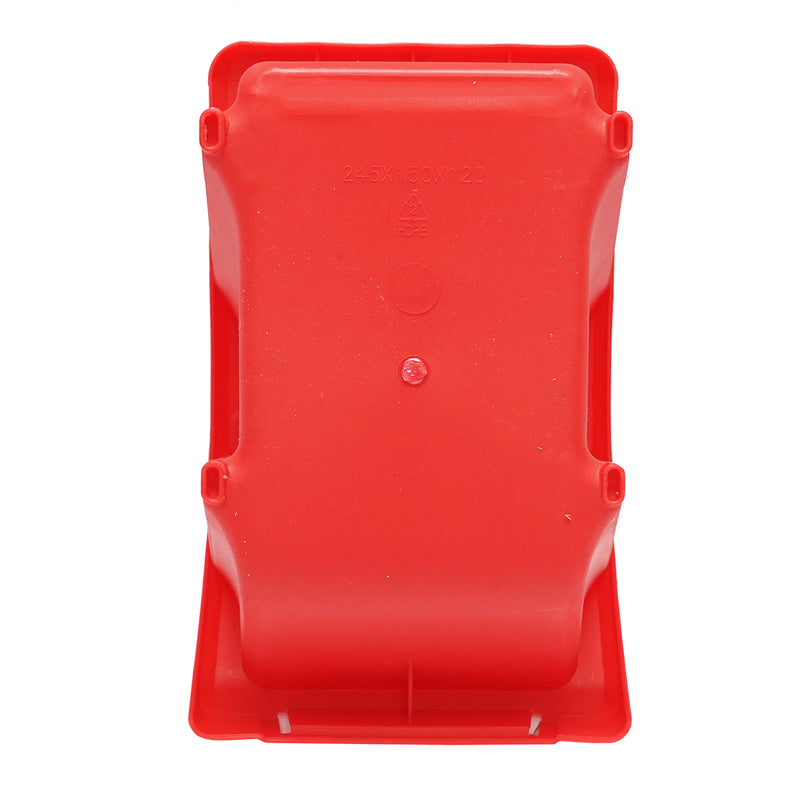 Scatola portaoggetti in plastica rossa, dimensioni 245x155x120 mm
