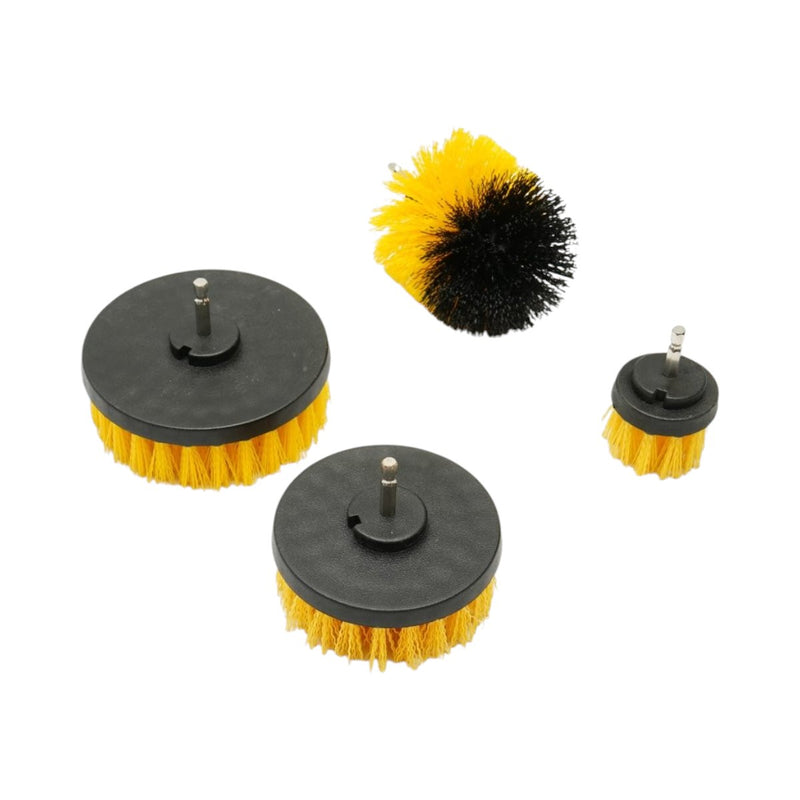 Set di 4 spazzole rotanti per la pulizia da utilizzare con trapano (50 mm, 90 mm, 100 mm, 125 mm), attacco da 1/4 di pollice Breckner Germany