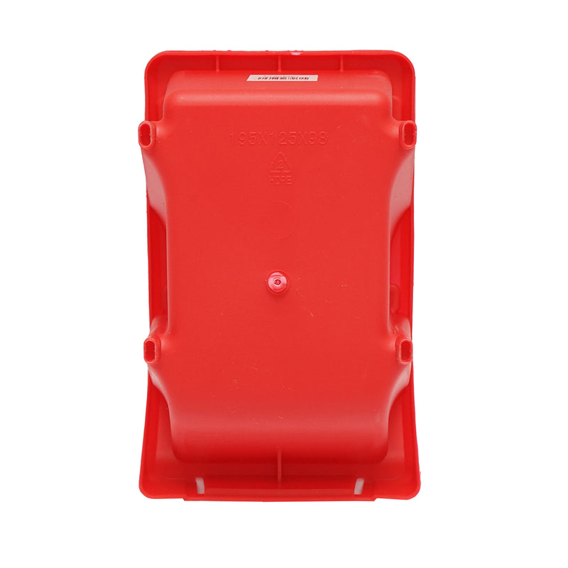 Scatola portaoggetti in plastica rossa, dimensioni 195x125x95 mm