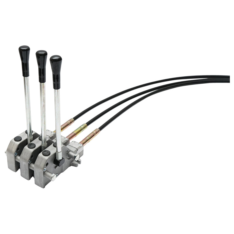 Distributore idraulico a 3 leve, lunghezza cavo 2 m, pressione 250 bar, portata 40 L/min Breckner Germany