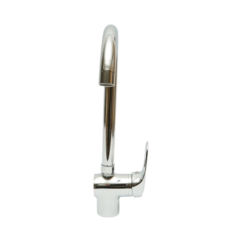 Miscelatore per lavello cucina con bocca alta, monocomando, finitura cromo lucido, flessibili inclusi Breckner Germany