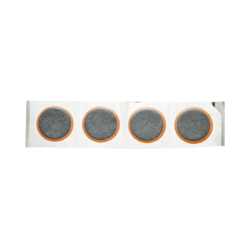 Set di 16 toppe rotonde per vulcanizzazione (50 mm) + 1 tubetto di adesivo (20 ml) per camere d'aria